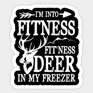 I'm Into Fitness Deer in Freezer Sticker